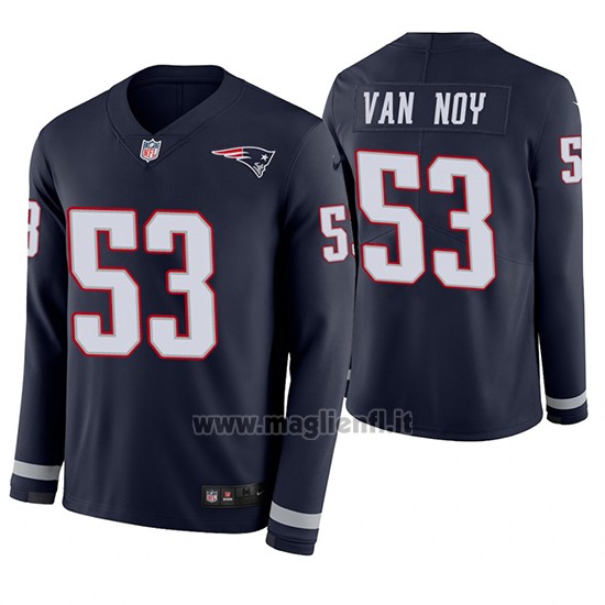 Maglia NFL Therma Manica Lunga New England Patriots Kyle Van Noy Blu